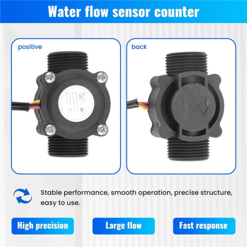 1-60L/Min  5-24V Hall Effect Waterstroomsensor Tellermeter FS300A