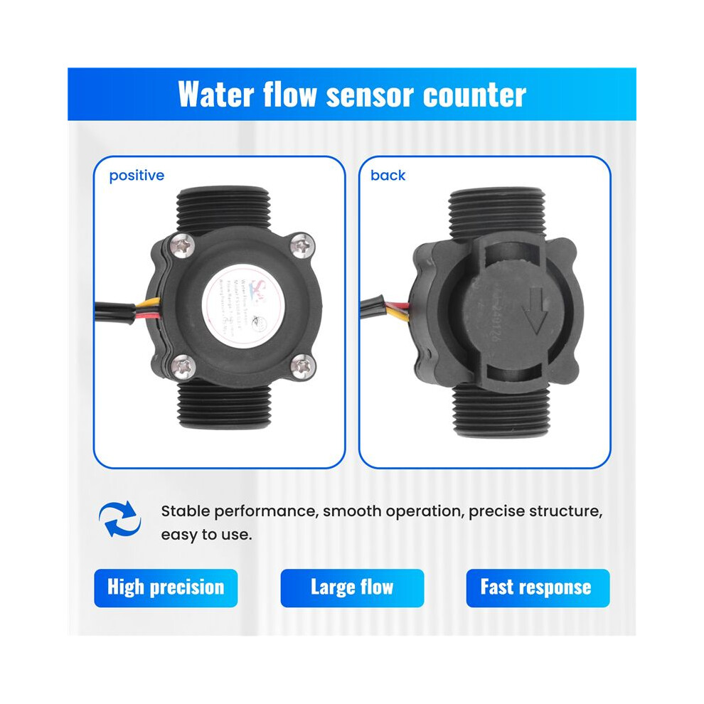 1-60L/Min 5-24V Hall Effect Water Flow Sensor Counter Meter Fs300a 6033987385093