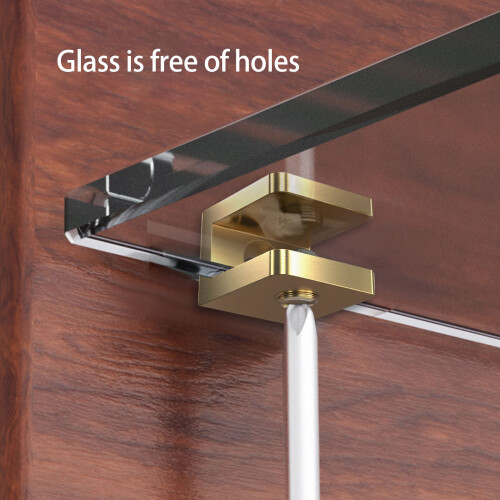 2pcs Premiums Copper Shelf Supports Glass Panel Fasteners-S 1