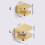 2pcs Premiums Copper Shelf Supports Glass Panel Fasteners-S 3