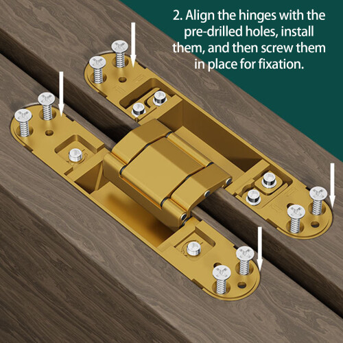 Invisible Door Quiet 180 Degrees Opening Angles-30X165 silver 2