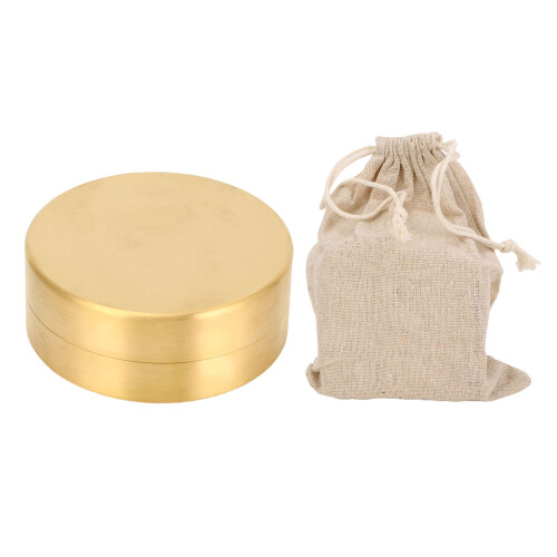 Runde Messing-Box, versiegelt, Größe M, 4,9 cm / 1,9 Zoll, Schmuckbox 1