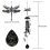 Handgemaakte libellen, windgong, libellen, zonnevangers, 3