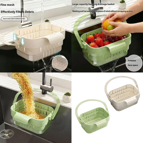 Flexible Plastic Drying Rack With Expandable Design-Green 2