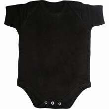 (S, Black) Spiral - Baby Sleepsuit Black