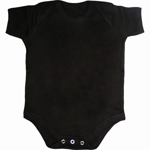 (S, Black) Spiral - Baby Sleepsuit Black