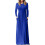 Women Long Sleeve Loose Plain Plus Size Maxi-royal blue S 1