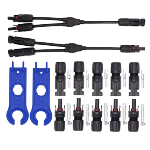1 to 2 MC-4 Cable Branch Connector Multiple Solar Panels Connection Essential Kits for Solar Power System 1