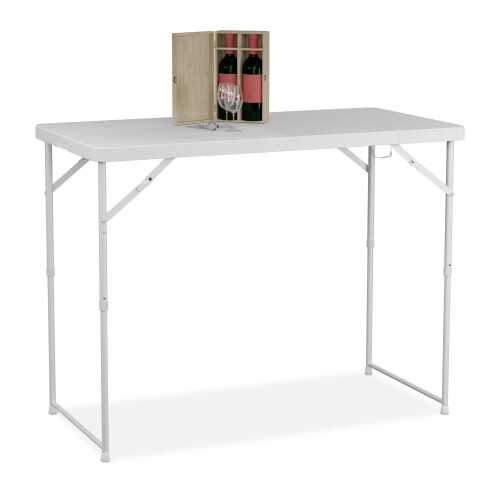 Klappbarer Gartentisch, höhenverstellbar