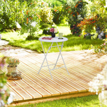 Runder Gartentisch in Rattanoptik