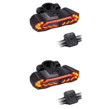 2X Bike Turn Signals Light Remotable Bike Tail Light Bike Horn Rear Light for MTB Road Bike Folding Bike Scooter