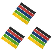 15X Rubber Resistance Bands Set for Men and Women 5 Different Resistance Levels Elastic Band for Booty Legs Training