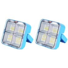 2X Faretto LED Solare Ricaricabile - Faro da Esterno USB, Potente Lampada da Cantiere con Proiettore per Una Maggiore Visibilità