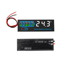 2X 18650 Li-Ion Lipo Lithium Test 7-55V Acid Battery Level Indicator Tester LEDDisplay Meter Module Capacity Voltage,A