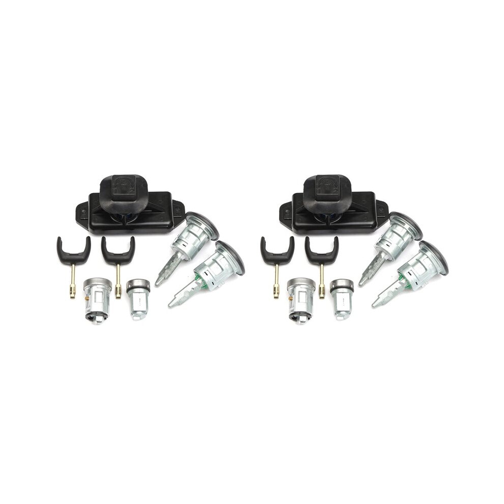 2X Complete Lock Set Door Lock Ignition Lock Cylinder Set 4874508 6C1av22050xb For Transit Mk7 2006-2011 4712474979077