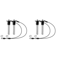 4 Pack 304 Stainless Steel Quick Release Pin  Locking Pin with Push Button Round Handle Lanyard Usable Length 30mm