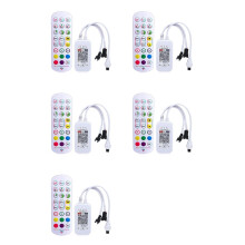 5X WS2812B  Controller for Addressable LED Strip Light 5050 RGB LED Tape 24Key Remote Music  Controller
