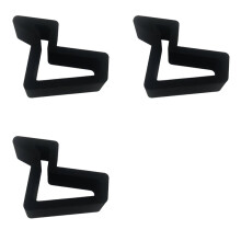 3X - Heavy-Duty Window & Door Wedge with Non-Slip Base for Home, Office, Bathroom, Kitchen Black