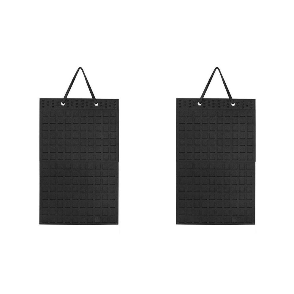 2X Hanging Jewellery Organiser, Foldable Hanging Earring Holder, Holds To 300 Pairs For Girls And Women, Black Typecat