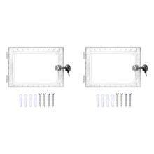 2X Thermostat Lock Box with Key Universal Thermostat Cover with Lock, Clear Thermostat Guard for Wall