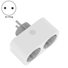 2X TUYA  Wifi Dual Plug 16A 2-in-1 Socket Outlet   Home Timing APP Voice Control Work CLY809 EU Plug