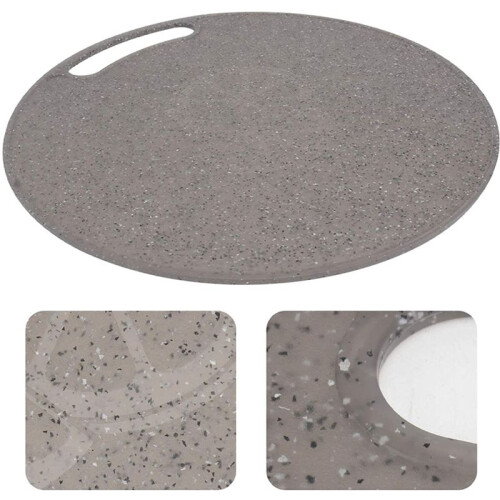 3X Cutting Board Plastic Kitchen Cutting Board Round Baking Board Fruit Vegetable Cutting Board with Handles 31cm 1