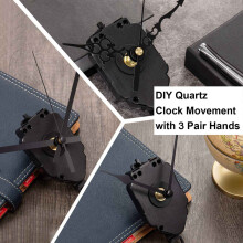 2X DIY Pendulum Clock Movement Mechanism with 6 Pairs Different Hands Quartz Repair Shaft Wall Clock Kit
