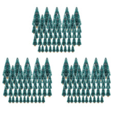 150PCS Miniature Artificial Christmas Tree Small Snow Frost Trees Pine Trees Christmas DIY Party Decoration Crafts