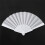 3X Plastic Fabric Hand Foldable Fan for Ladies Men White 1