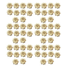 60Pcs Flower Design Napkin Rings Metal Gold Napkin Buckle Napkin Ring Holder