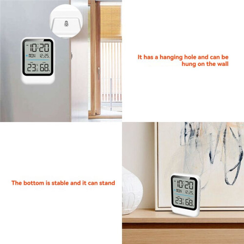 Digital Electronic Alarm Clock Temp Humidity Sensor /Week/Date/Temp/Humidity Display Desk Small LED Clocks Black 2