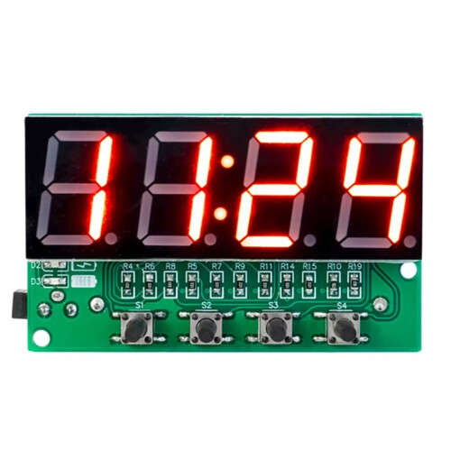 DC5V LED Digital Electronic Clock DIY Kit Instructional Soldering Components Featuring Alarm, Temperature and Countdown 2