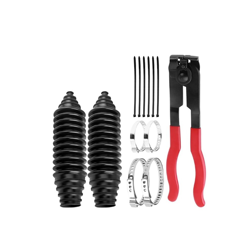 Car Inner Tie Rod Boot Kit With Boot Clamp Pliers,Car Rack And Pinion Boots Keeps Steering Parts Includes Ties/Clamps 4713051861839