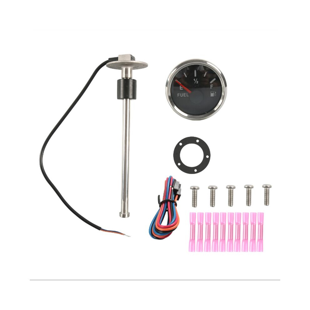 52Mm Fuel Gauge With Fuel Level Sensor 200Mm 0-190Ohm Oil Tank Level Indicator Meter For Boat Light 6032603791188