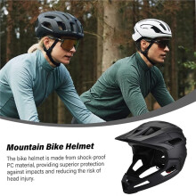 Casque de VTT pour Adultes - Intégral, Antichoc, Mentonnière Amovible, Ajustement Réglable, Visibilité Améliorée