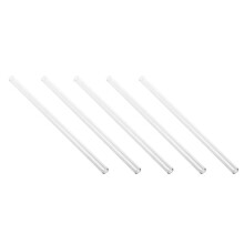 5X High Borosilicate Glass Drinking Straw Wedding Birthday Party Diameter 8mm Length 7 Inches , Transparent