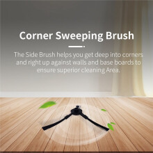 Side Brush for Airzeen Q10 Pro / Airzeen J10 / Laresar P10 Robot Vacuum Cleaner Accessories Washable Side Brush 10PCS