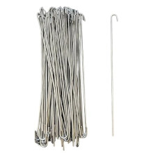 100 Attaches de Clôture en Maille de 25 cm (10 Pouces) - Fils D'Attache Robustes - Attaches à Crochet pour Maille de Clôture - Lattes pour Clôture