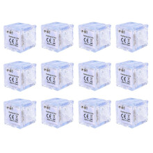 Glace LED éTanche, 12 PièCes Multicolore Clignotant Brillent dans le Noir LumièRe LED Ice Glowinthedark pour Boire Partie