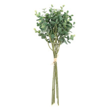 36 Pcs Eucalyptus Plastic Artificial Leaves Bunch for Home Christmas Wedding Decoration Green