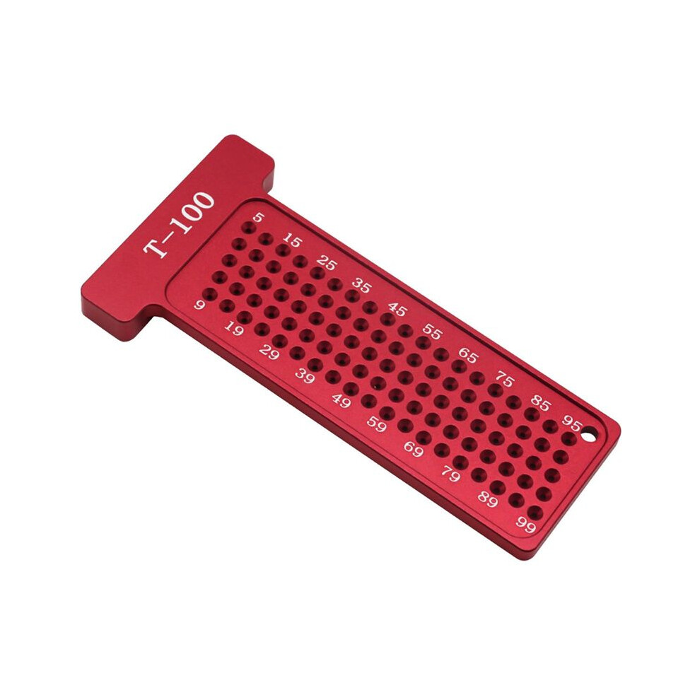 Woodworking Scribe 100Mm T-Type Ruler Hole Scribing Ruler Aluminum Alloy Drawing Marking Gauge Diy Measuring Tools 4713032228149