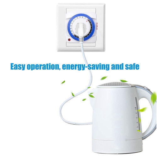 Outlet Timer  24 Hour Plug-in Electric Mechanical Outlet Timer  Outlet Mechanical Timing Socket US Plug