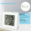 LCD Digital Thermometer Hygrometer Temperature Meter Humidity Sensor Weather Station Button Set with Battery White 9