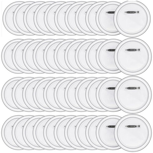 50 StüCk 1,5-Zoll-Button-Maker-DIY-Button-Pins, Acryl-Design-Button-Abzeichen, Transparente Button-Pin-Abzeichen