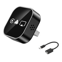 Upgrade 4-in-1 CarPlay-Adapter met voor Android Auto/AirPlay/Miracast/MirrorLink, Slimme AI-Box, USB-Plug-And-, Automatische Verbinding A