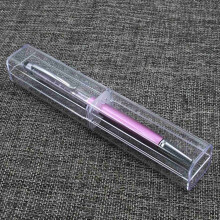 50Pcs Plastic Clear Pen Case Gift Empty School Office Collection Set Pen Container Storage for Father's Day 's Day