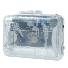 Cassette Player Portable Transparent Tape Player Tape Drive Player Radio Cassette Player with Headphones