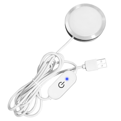 Single Under Cabinet LED Puck Lights Plug in, 3D Printer LED Lamp Kit 001 DIY USB Powered 5V Dimmable Touch