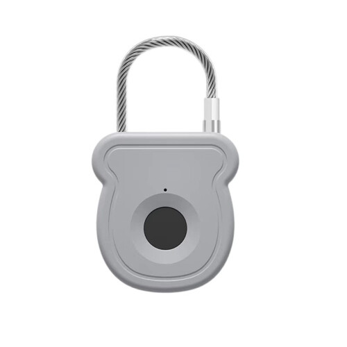 Keyless Fingerprint Biometrics Padlock Electric Lock 20 Users Plastic Material Fingerprint Lock with USB Charging