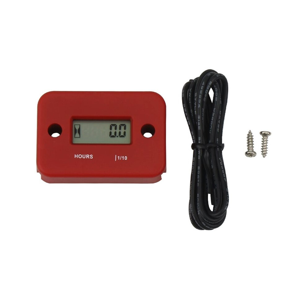 Waterproof Lcd Display Digital Hour Meter Inductive Timer For Bike Motorcycle Atv Snowmobile Marine Engine 4714239793492